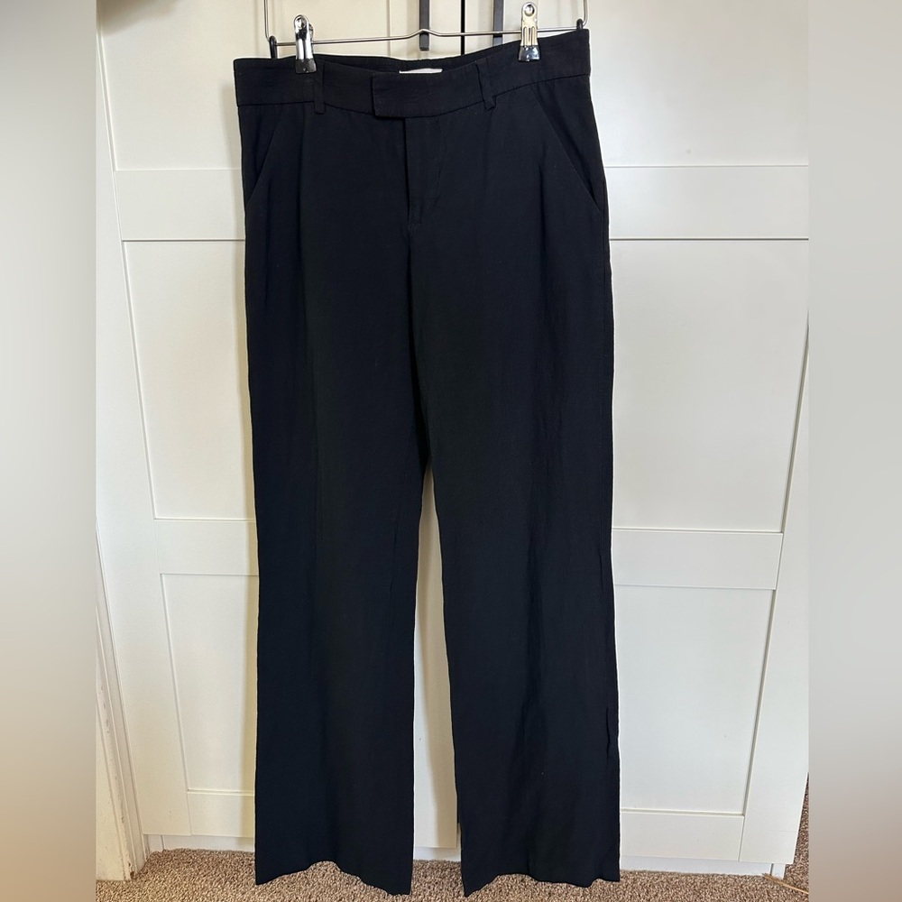 Helmut Lang Black Rayon Blend Pants, size 4.